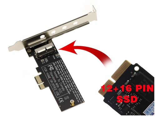 Carte PCIe pour SSD Mac 2013 et plus en 12+16 Broches - PCI Express x4 - 第 1/2 張圖片