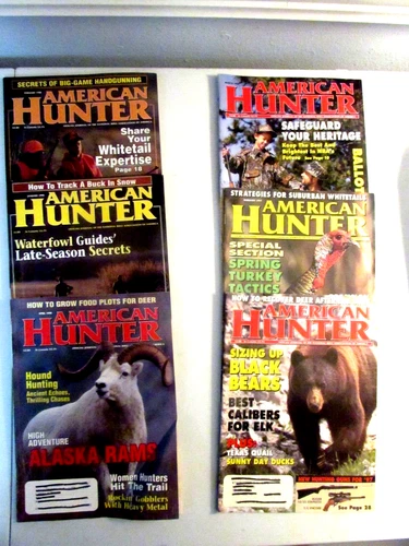 NRA American Hunter Magazine 1997-98 Lot of 6 Alaska Rams Black Bear Rabbits