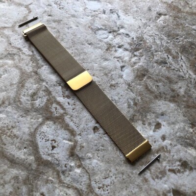 Gold Color Stainless Steel Band for Huawei Watch GT 2 & GT 42mm Smartwatch -B20