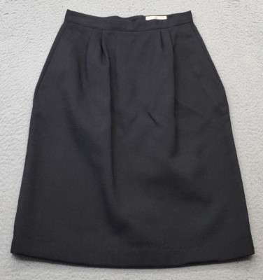 Worthington Straight & Pencil Skirt Womens Size 6 Black Pleated Vented Back Zip