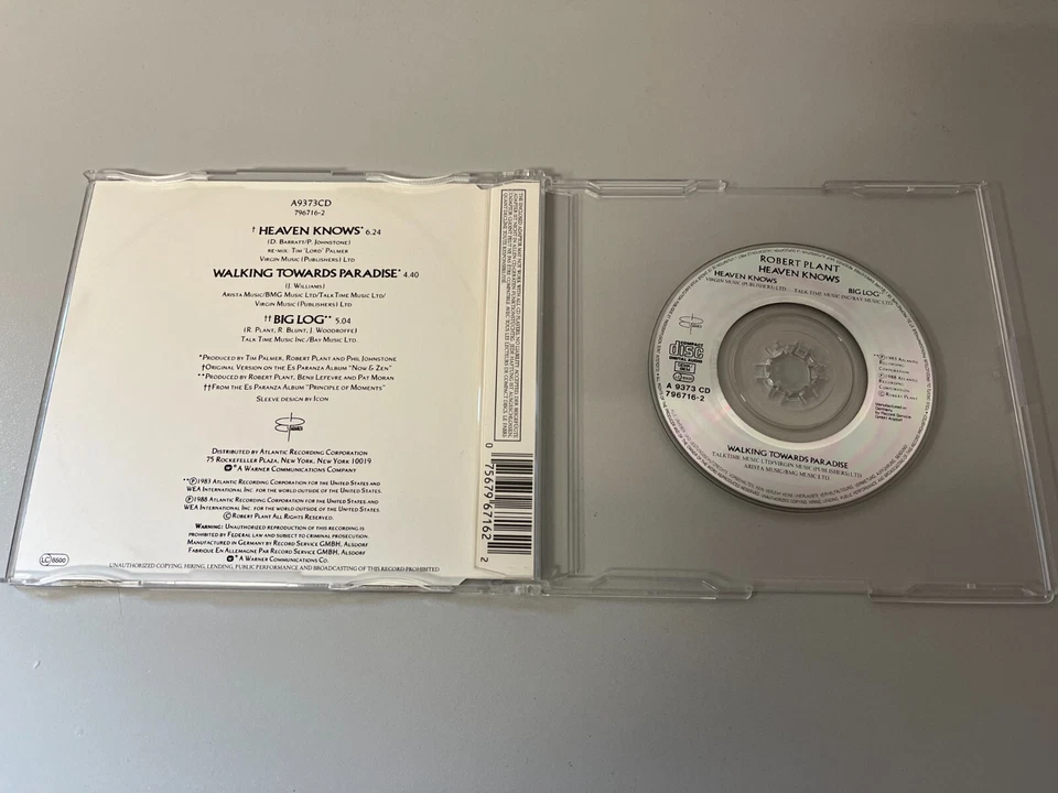 Robert Plant – Heaven Knows - 3" Mini CD Single © 1988 - Bild 2 von 2