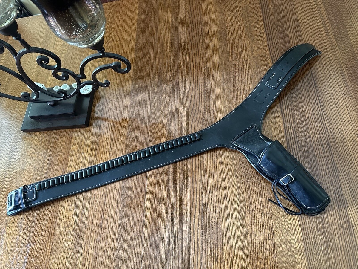 Vintage Arvo Ojala Black Leather Holster & Belt~ Hollywood