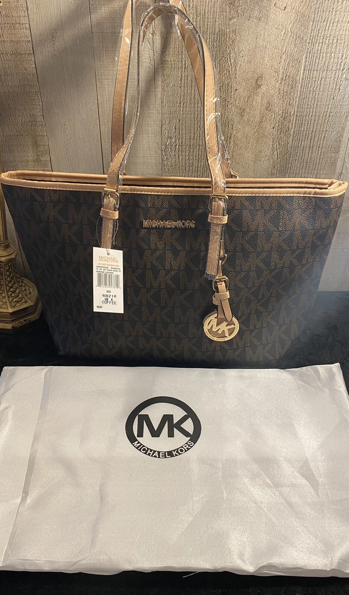 Michael michael kors jet set chain shoulder tote metallic gunmetal + FREE  SHIPPING