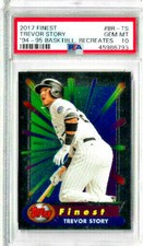 2017 Finest Trevor Story '94 - 95 Basketball Recreates PSA 10
