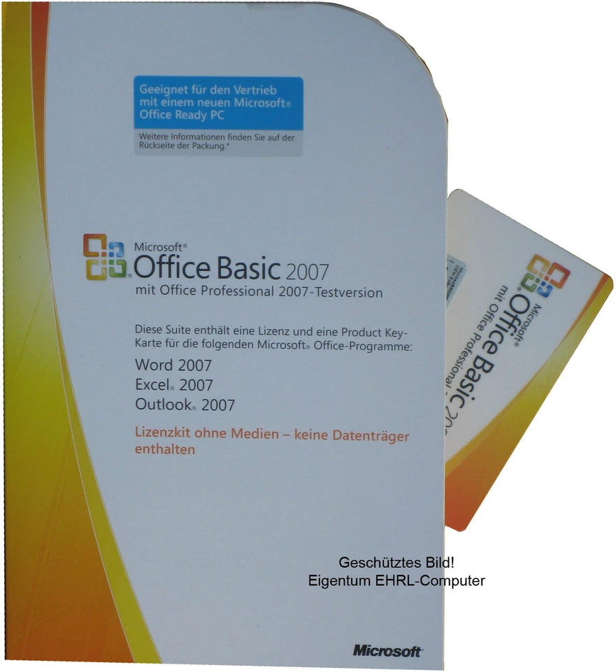 MS OFFICE BASIC 2007 | Vollversion Lizenz dauerhaft | Outlook + Excel + Word | D - Bild 2 von 4