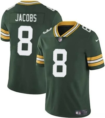 Men's Josh Jacobs #8 Green Player Game Stitched Jersey NWT