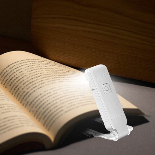 USB Rechargeable Book Light Portable Clip-on LED Reading Light Lamp (White) - Afbeelding 3 van 8