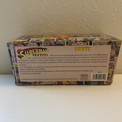 VTG 2001 Schylling Superman Classic Rocket Tin Toy with Friction