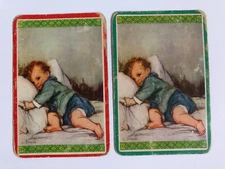 Shy Boys Children Kids on Bed Vintage Genuine Rare Retro 2 Woolworths SWAP CARDS