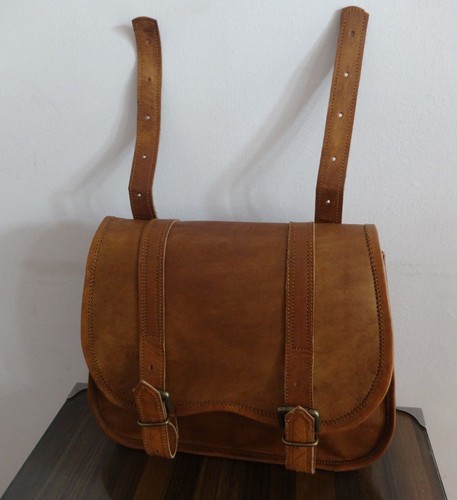 Alforjas para motocicleta Bolsa lateral Bolsa lateral de cuero marrón... - Imagen 7 de 10