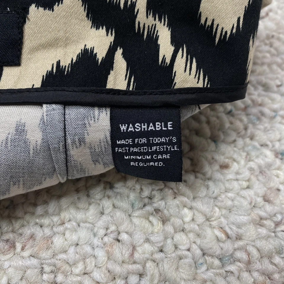 Falda Larry Levine para mujer talla 8 negra tostada abstracta ligera recta elástica Foto 4 de 4