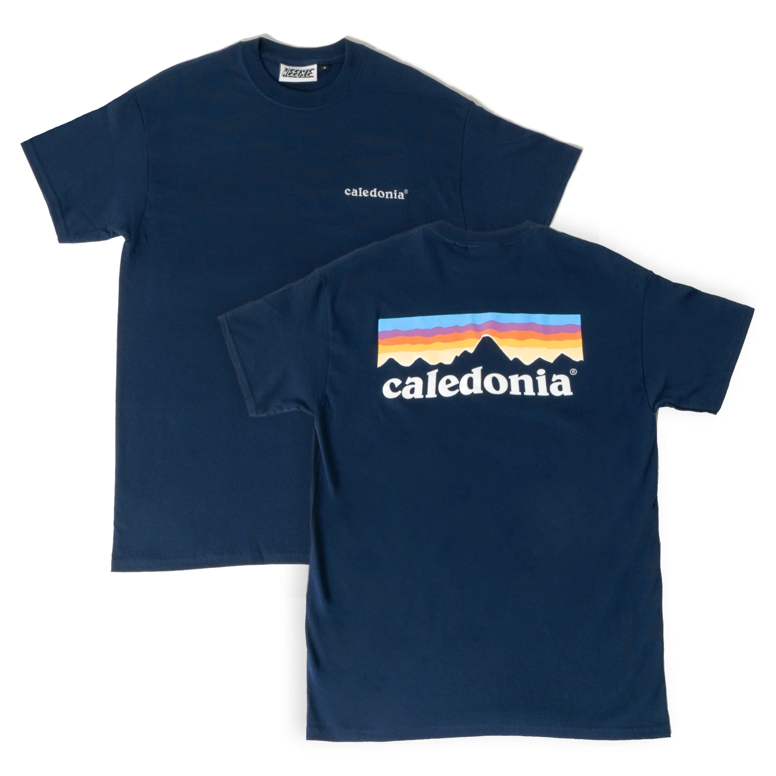 Caledonia Scotland Unisex Tee Men Woman T Shirt. White, Navy. Black or Grey.