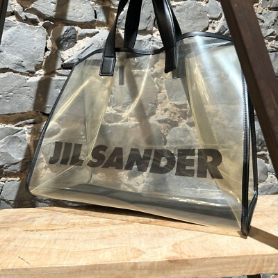 Jil Sander Clear PVC Logo Leather Trim Tote Bag | eBay Jil Sander Clear PVC Logo Leather Trim Tote Bag | eBay