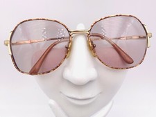 Vintage Lamy Jasmin Brown Gold Metal Oval Sunglasses FRAMES ONLY