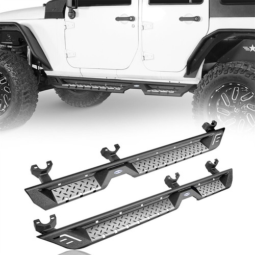 For 2007-2018 Jeep Wrangler JK Running Board Side Step Nerf Bars Anti-Slip Pads