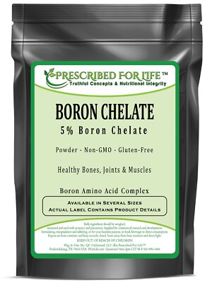 Boron Chelate - 5% Boron Chelate Powder Extract (Boron Amino Acid Complex), 12