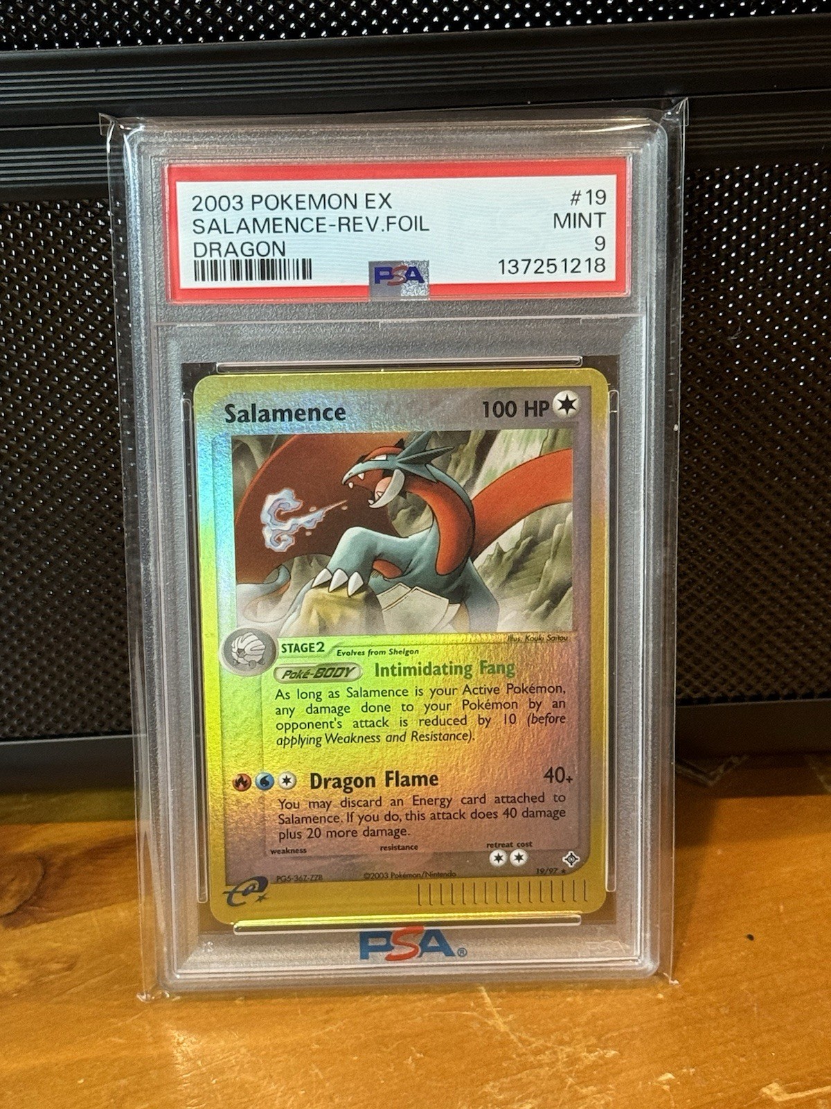 Pokemon Salamence EX Dragon Reverse Holo Rare #10 PSA 9 Mint