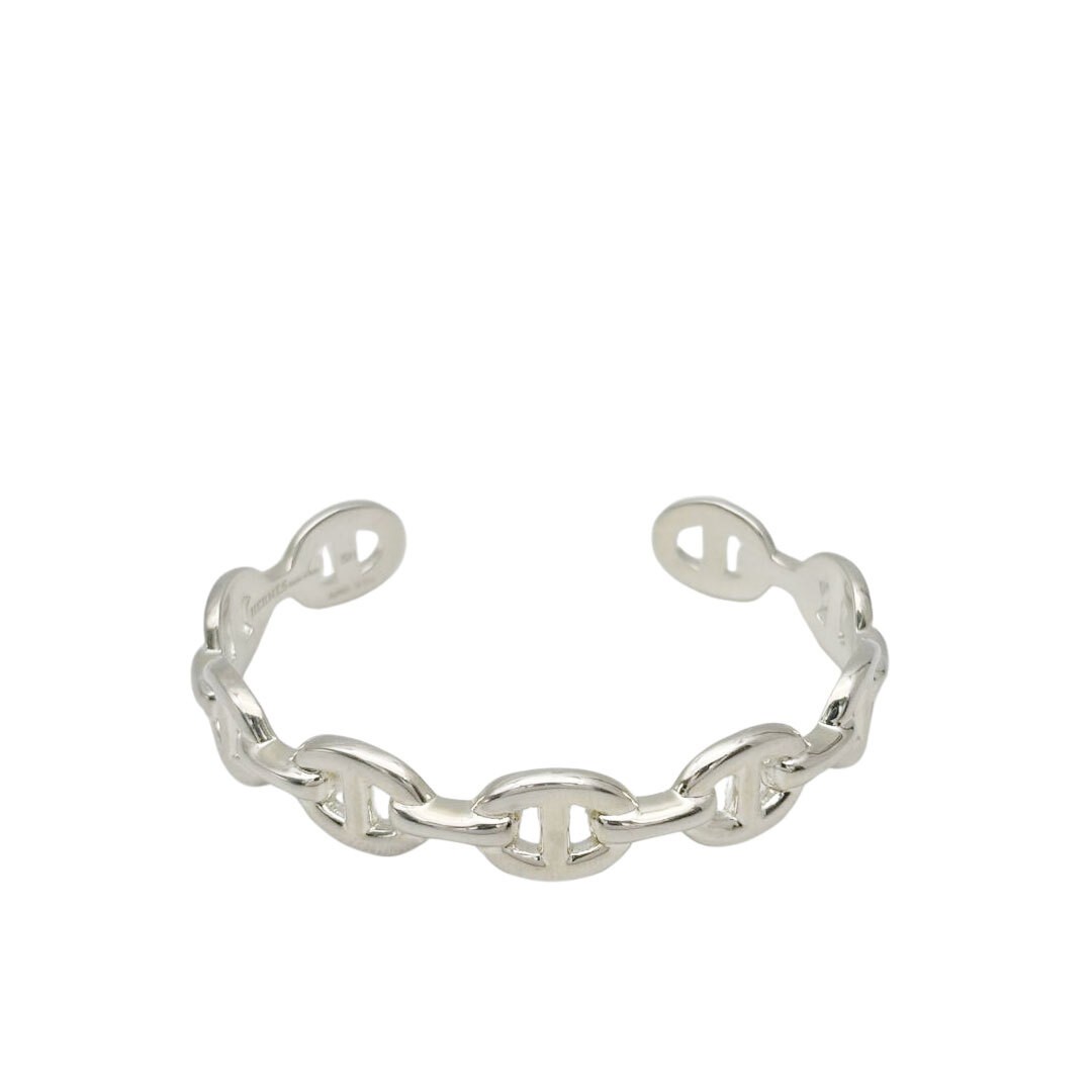 HERMES Chaine d'Ancre Enchène MM 925 Silver Bangle Bracelet SH 624197-image