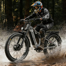 26" Dual Motor 2000W Electric Bicycle Offroad E Mountain Bike 48V17.5AH Fat tyre