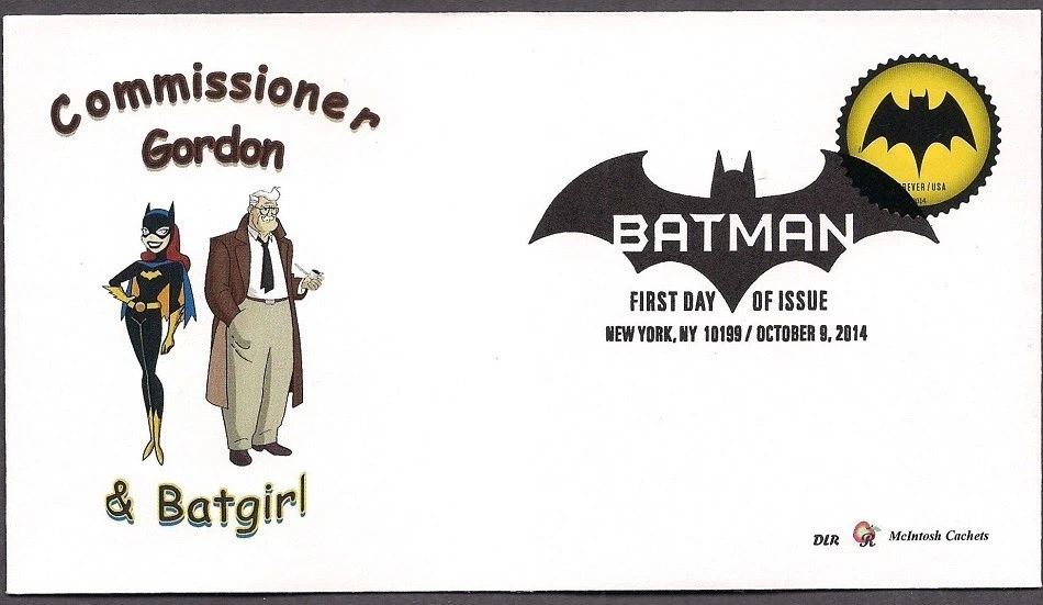 #4928-35 Batman 2014 Set of 8 FDCs-All different Cachets- McIntosh Cachets - Image 3 of 4