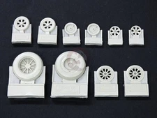 Plus Model 1/72 Wheels for Martin PBM-5 Mariner (4 wheels) (Minicraft) AL7055