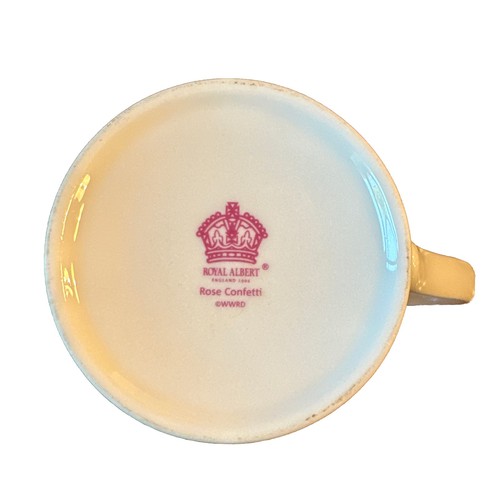 Tasse à café/thé Royal Albert - Confettis roses RARE neuve sans étiquette - Photo 6/7