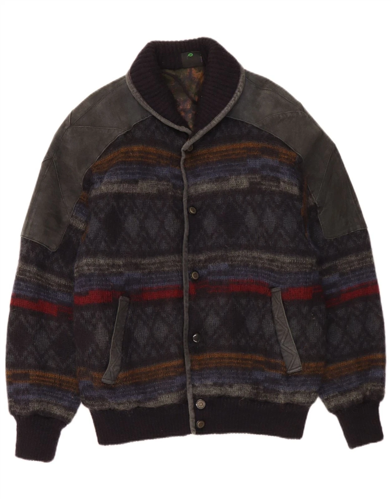 C&A Mens Westbury Windbreaker Jacket EU 52/54 Large Multicoloured Geometric BW10