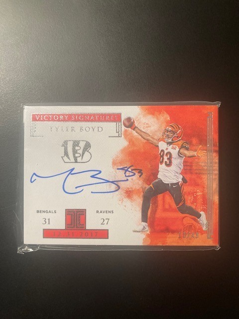 2019 Panini Impeccable Tyler Boyd Victory Signatures Auto /49 Autograph #IV-TB