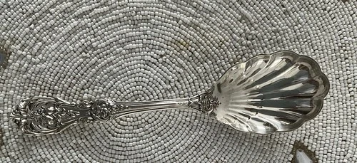 Francis 1st by Reed and Barton Large Sterling Silver Sugar Shell Spoon 6 1/4”