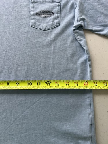 Vineyard Vines M (12-14) Sea Wave Logo Pocket Tee Blue 100% Cotton T-Shirt - Picture 4 of 5