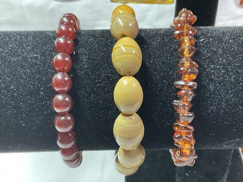 Jewellery Great Job Lot Mixed Tone & Mixed Materials Stretchy Bracelets x9 - Picture 4 of 5