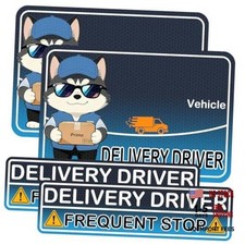 4 Pack Reflective Flex Delivery Driver Car Magnets,Professional Magnetic