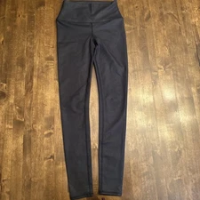 ALO Yoga Mid Rise Leggings Black XXS RN#87370 Sexy Sporty Gym Athleisure 🖤