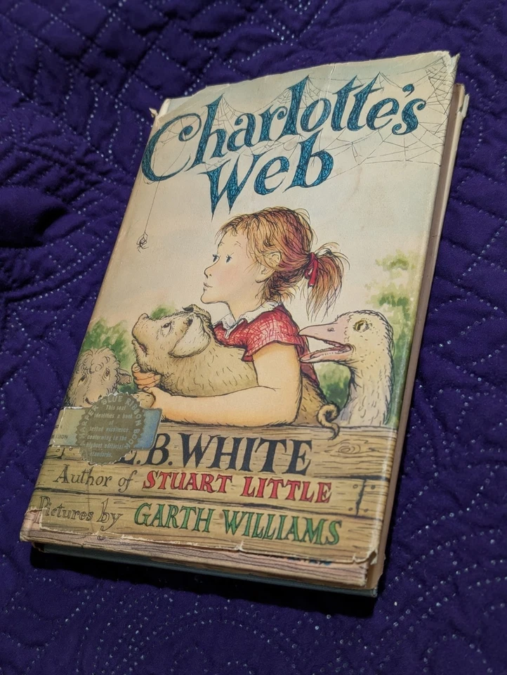 First Edition Of Charlotte’s Web By E.B.White. Hardcover English Classic Foto 3 de 3