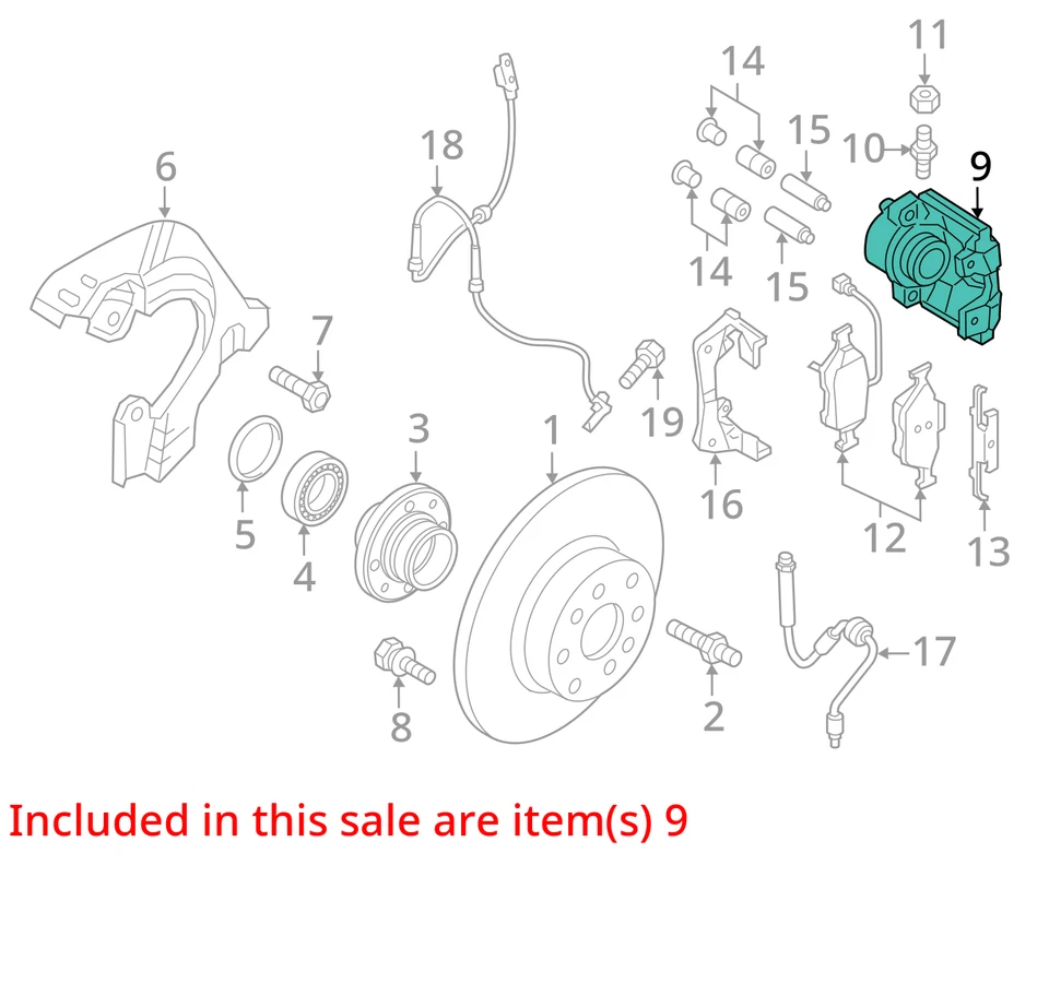 2015-2022 Ram Promaster City Front Driver Left Brake Caliper QIG6C Foto 3 de 4