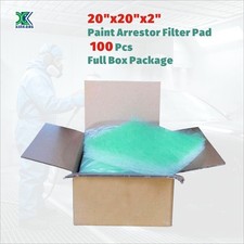 Xk Paint Arrestor Filter Pad 100pcs Fiberglass Spray Booth Exhaust Overspray