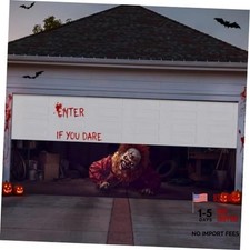 7 x 16 Ft Halloween Garage Door Cover Banner, Clown 7 x 16 ft Halloween Clown