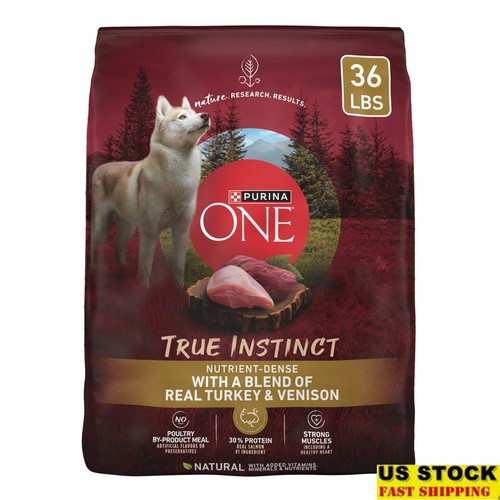 High Protein Dry Dog Food Turkey Venison Natural Kibble 36lb All Breeds New