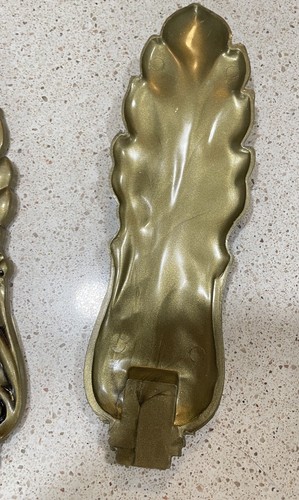Vintage Style Ornate Acanthus Furniture Appliqué Set 4 Gold Baroque Curtain Tie - Picture 2 of 4