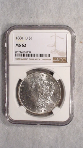 1881 O Morgan Dollar NGC MS62 GORGEOUS $1 Coin Starts At .99 Cents!