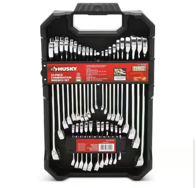 #ad Husky 32 Piece Combination Wrench Set amp; Organizer SAE amp; MM 1013 869 840 NEW $52.99