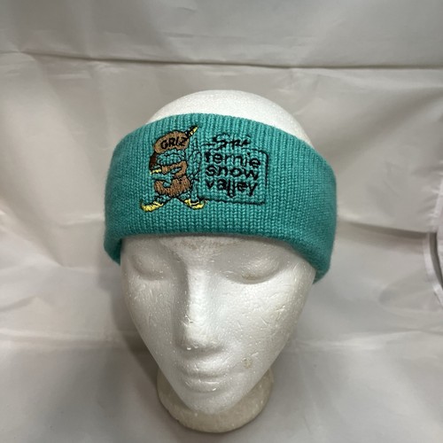 Vtg Ski Fernie Snow Valley Headband British Columbia Alpine Resort Griz Hat Cap - Bild 3 von 10