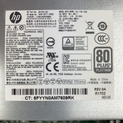 HP EliteDesk 800 G3 SFF Intel Quad Core i5-7500 3.40GHz 16GB RAM No HDD OS READ - Afbeelding 15 van 15