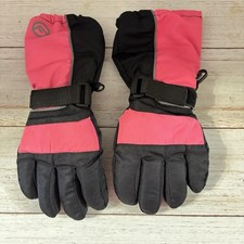 Girls Thinsulated Waterproof Insulated Black Pink Size One Size Snow Ski Gloves