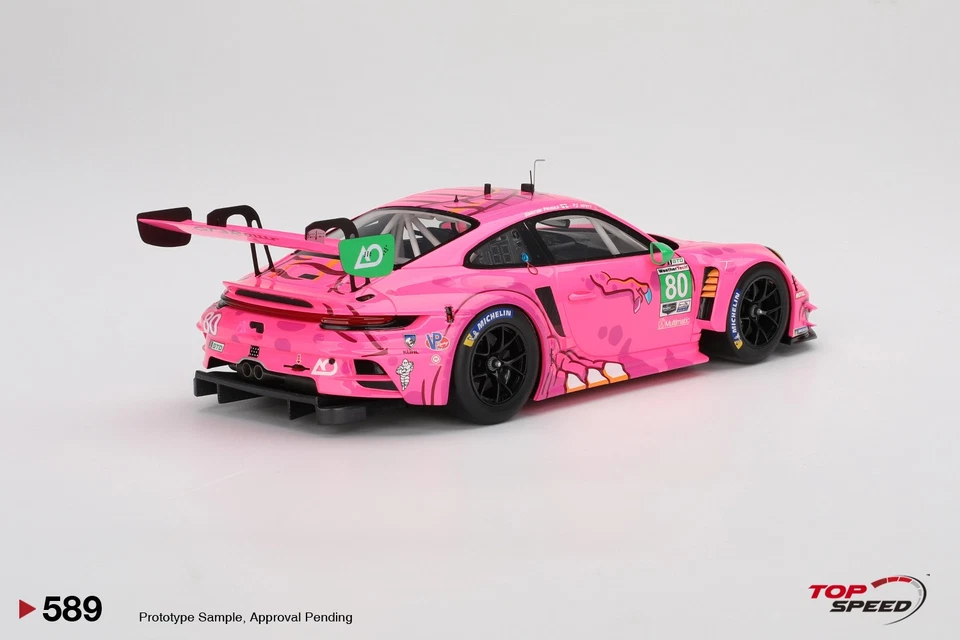 New TRUESCALE PORSCHE 911 992 GT3 R GTD 2023 1:18 Model Car PINK TS0589 KidBX - Image 2 of 3