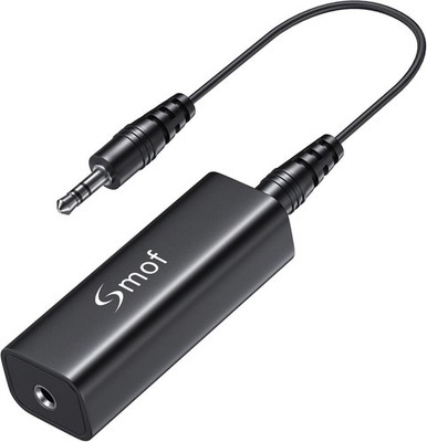 Smof 【Upgraded Ground Loop Noise Isolator for Car Audio/Home Black 