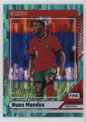 2024-25 Panini Donruss FIFA Teal 197/199 Nuno Mendes #128 1j7s