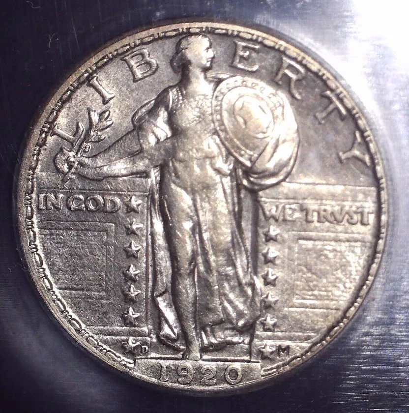 1920-D Standing Liberty Quarter, ICG AU50, Tougher Date - Image 2 of 4