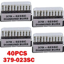 40Pcs Dental Diamond Bur FG Egg Football 379/023SC Super Coarse High Speed NEW