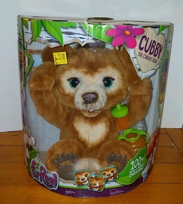 FurReal Cubby The Curious Bear Interactive Plush  New